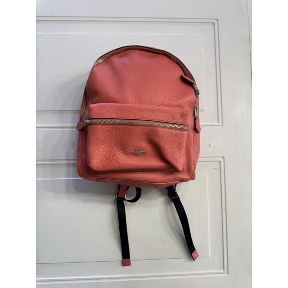 Coach F30550 Medium Charlie Backpack In Pink Coral NWT $350 - Picture 1 of 6